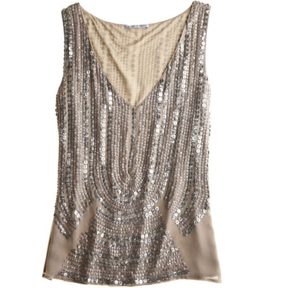 Ambre Babzoe Sequined Tank Top size 42 EU